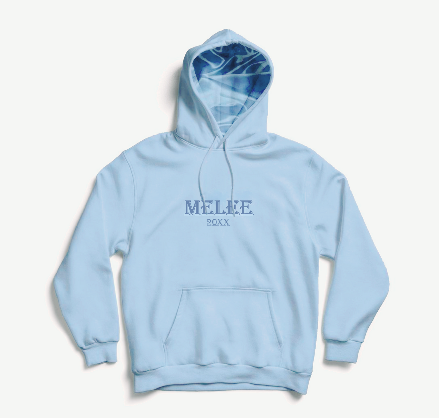 Melee 20XX Silk Hoodie - Light Blue