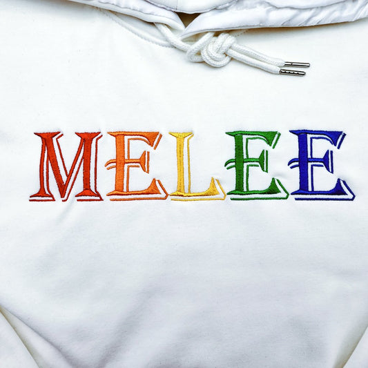Limited Edition Melee 20XX Silk Hoodie - Rainbow